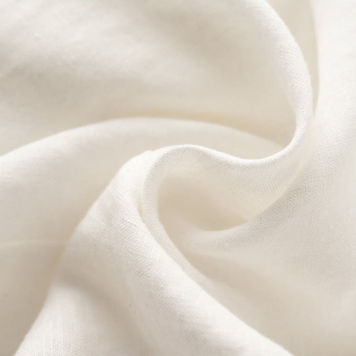 Buddha Stones Jednokolorowe Spodnie Capri o długości 7-8, skrócone, bawełniane, lniane, damskie, szerokie, z kieszeniami - image 10