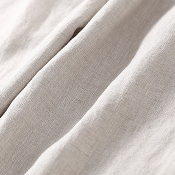 Damskie spodnie haremowe z bawełny i lnu z motywem Buddha Stones, gładkie, koronkowe, z kieszeniami - image 18