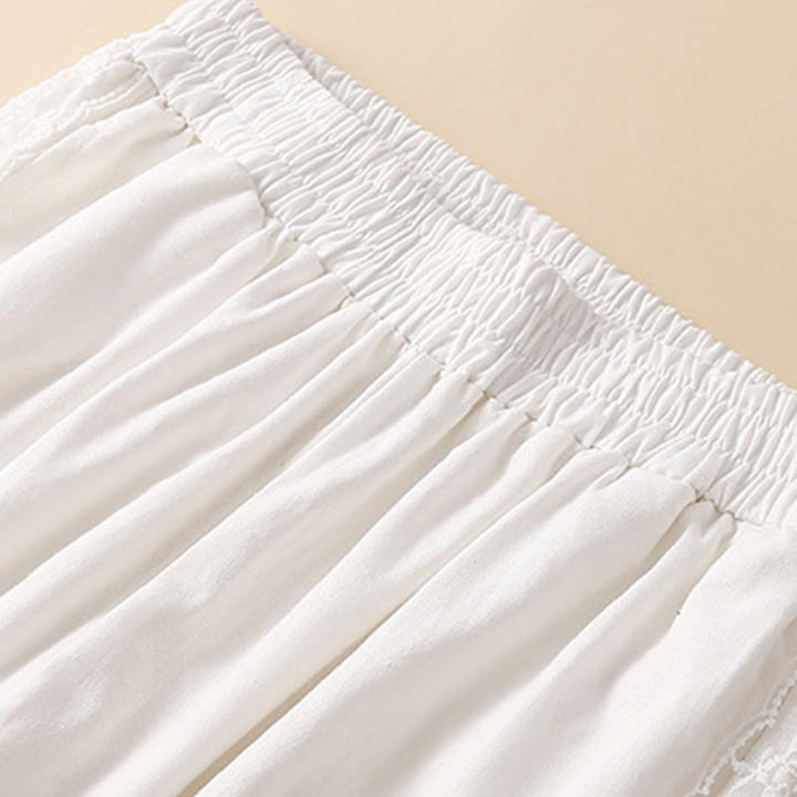 Damskie spodnie haremowe z bawełny i lnu z motywem Buddha Stones, gładkie, koronkowe, z kieszeniami - image 24