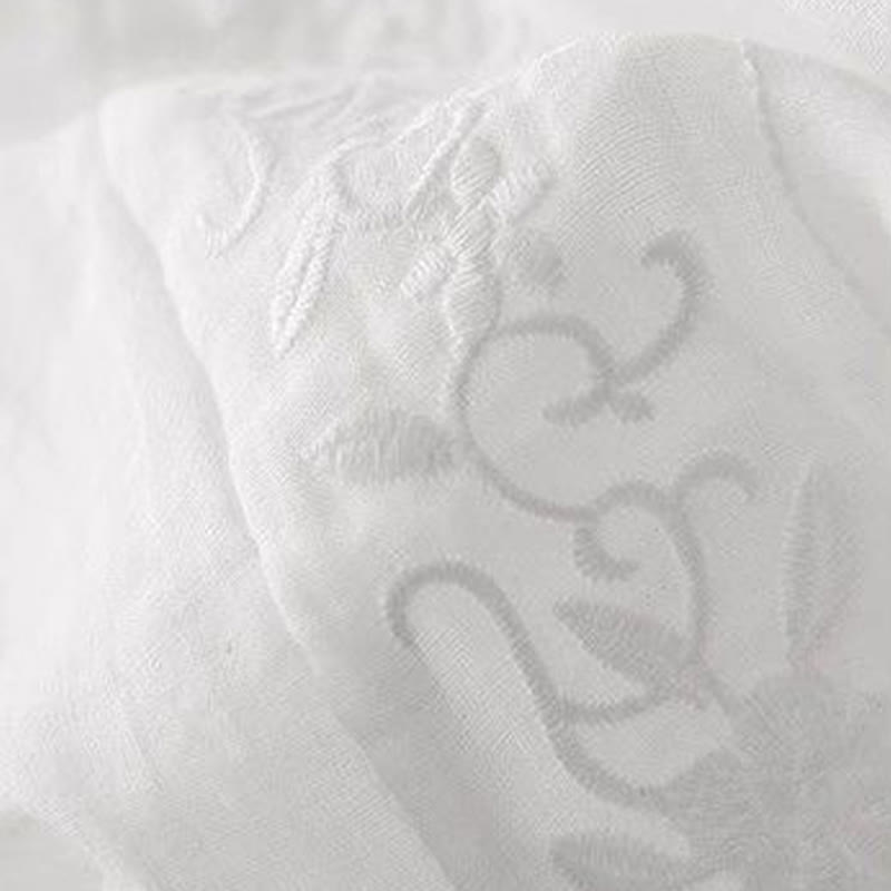 Damskie spodnie z szerokimi nogawkami i kieszeniami, bawełniane, z haftem bocznym w kształcie Buddha Stones , o długości 7-8 - image 13