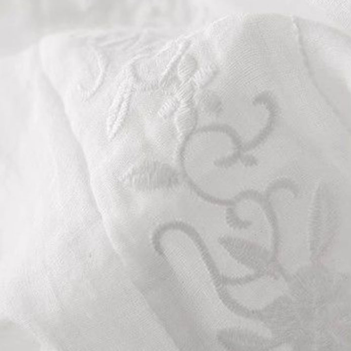 Damskie spodnie z szerokimi nogawkami i kieszeniami, bawełniane, z haftem bocznym w kształcie Buddha Stones , o długości 7-8 - image 13