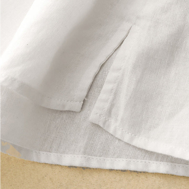 Koszula damska bawełniana z prostymi rękawami w kształcie latarni z motywem Buddha Stones - image 17