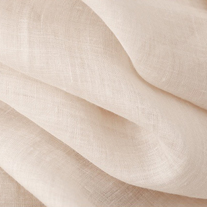 Damska bawełniana lniana koszulka z krótkim rękawem i haftowanymi Buddha Stones , z okrągłym dekoltem i plisami - image 8