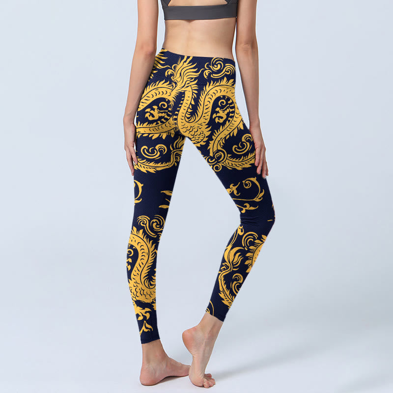 Legginsy do jogi damskie z nadrukiem winorośli i Buddha Stones - image 5