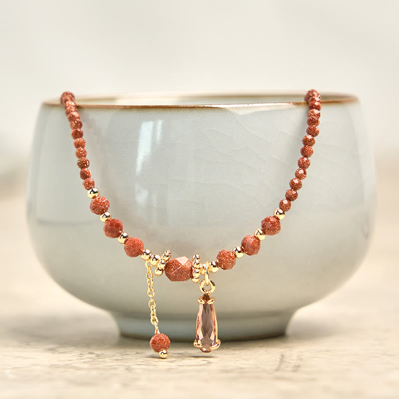 Naturalne 2mm złote koraliki z Buddha Stones , wielowarstwowa bransoletka