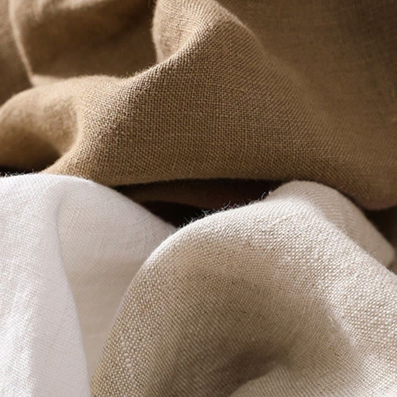 Kurtka damska z długim rękawem i kieszeniami, z bawełny i lnu "Buddha Stones" ze stójką - image 30