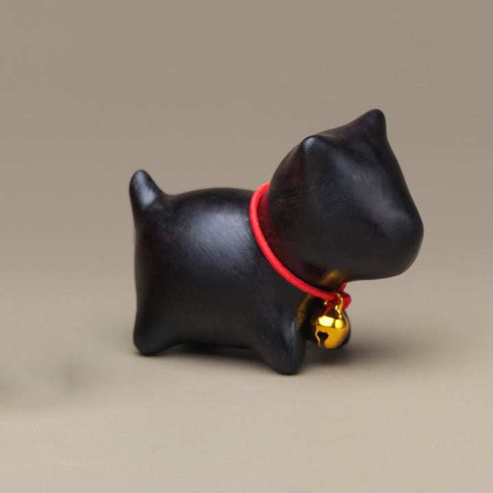Buddha Stones drzewo sandałowe Małe liście Czerwone drzewo sandałowe Słodkie zwierzęta koty Uspokajający spokój Dekoracja - Ebony Wood Little Black Dog - image 30