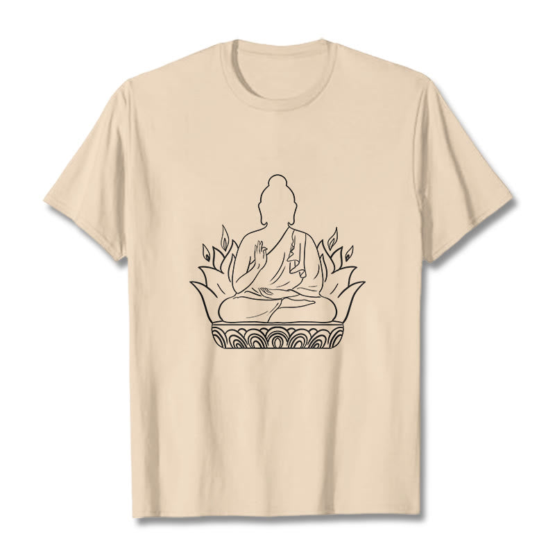 Koszulka z Buddha Stones Buddy, swobodny T-shirt z motywem medytacji Buddy - For - 2XL - image 1