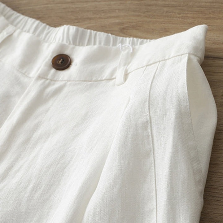 Spodnie damskie z szerokimi nogawkami z szerokimi nogawkami i kieszeniami, z nadrukiem Buddha Stones, w stylu retro, gładkie, z bawełny - image 8