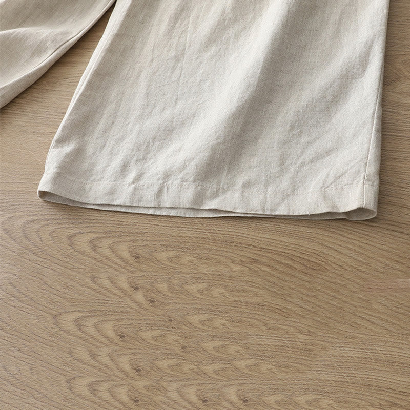 Spodnie damskie z szerokimi nogawkami z szerokimi nogawkami i kieszeniami, z nadrukiem Buddha Stones, w stylu retro, gładkie, z bawełny - image 3