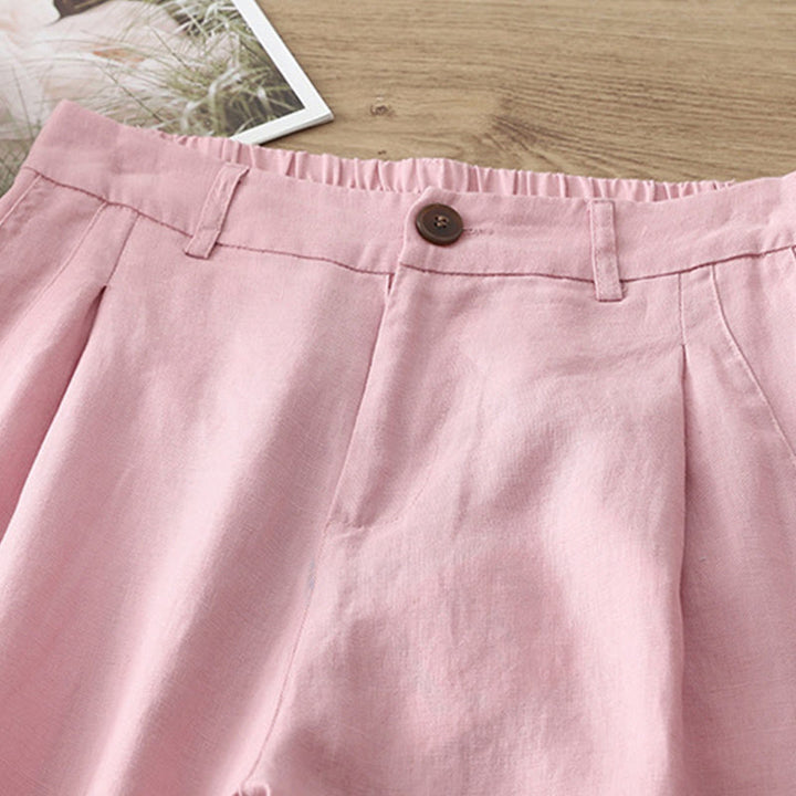 Spodnie damskie z szerokimi nogawkami z szerokimi nogawkami i kieszeniami, z nadrukiem Buddha Stones, w stylu retro, gładkie, z bawełny - image 26