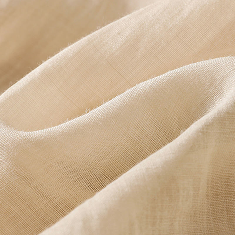 Spodnie damskie z szerokimi nogawkami i kieszeniami z haftem i ściągaczem Buddha Stones Commute z bawełny - image 14