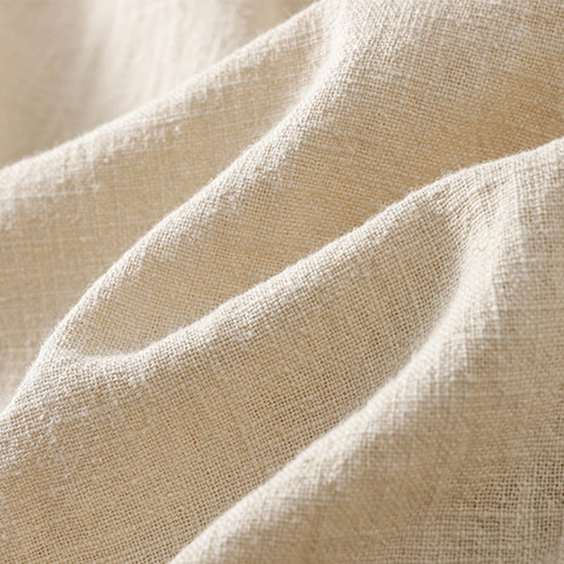 Spodnie harem damskie z bawełny i lnu z wysokim stanem i kieszeniami, proste, proste, z Buddha Stones - image 7