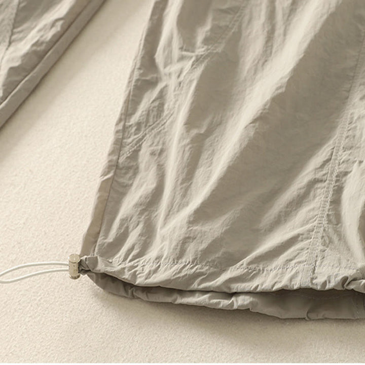 Damskie spodnie z kieszeniami i ściągaczem z motywem Buddha Stones w stylu vintage, letnie, proste - image 4