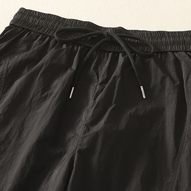 Damskie spodnie z kieszeniami i ściągaczem z motywem Buddha Stones w stylu vintage, letnie, proste - image 16