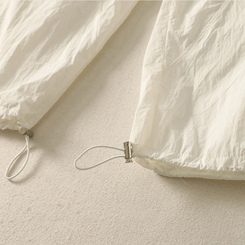 Damskie spodnie z kieszeniami i ściągaczem z motywem Buddha Stones w stylu vintage, letnie, proste - image 11