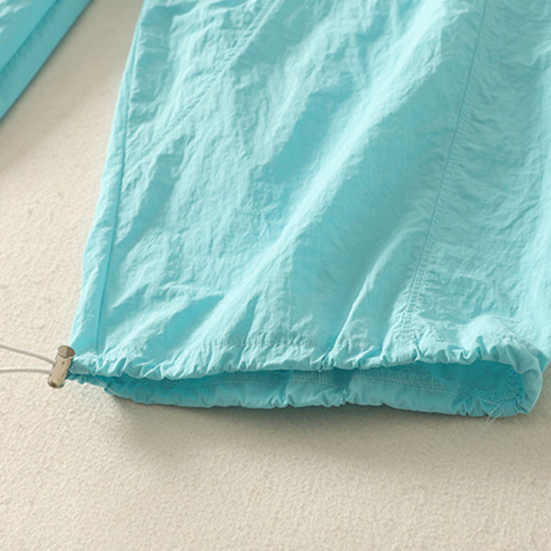 Damskie spodnie z kieszeniami i ściągaczem z motywem Buddha Stones w stylu vintage, letnie, proste - image 25