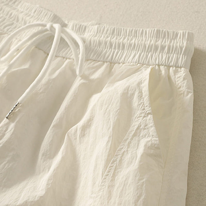 Damskie spodnie z kieszeniami i ściągaczem z motywem Buddha Stones w stylu vintage, letnie, proste - image 8