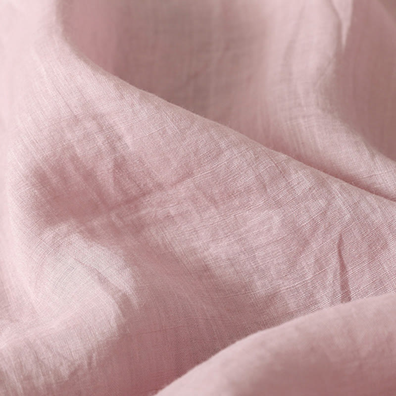 Koszula damska z krótkim rękawem, haftowana symetrycznie z Buddha Stones, z bawełny i lnu - image 10