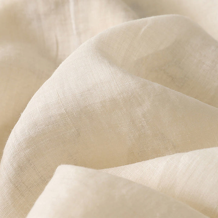 Koszula damska z krótkim rękawem, haftowana symetrycznie z Buddha Stones, z bawełny i lnu - image 21