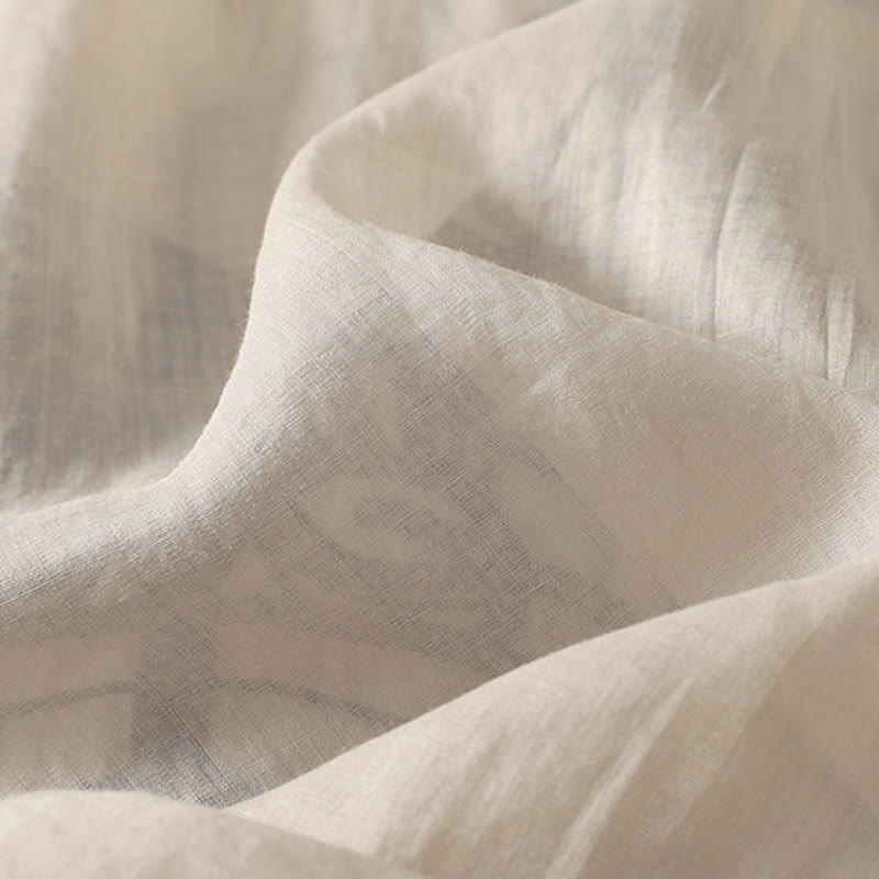 Koszulka damska z krótkim rękawem i haftowanym dekoltem w serek z motywem Buddha Stones - image 4