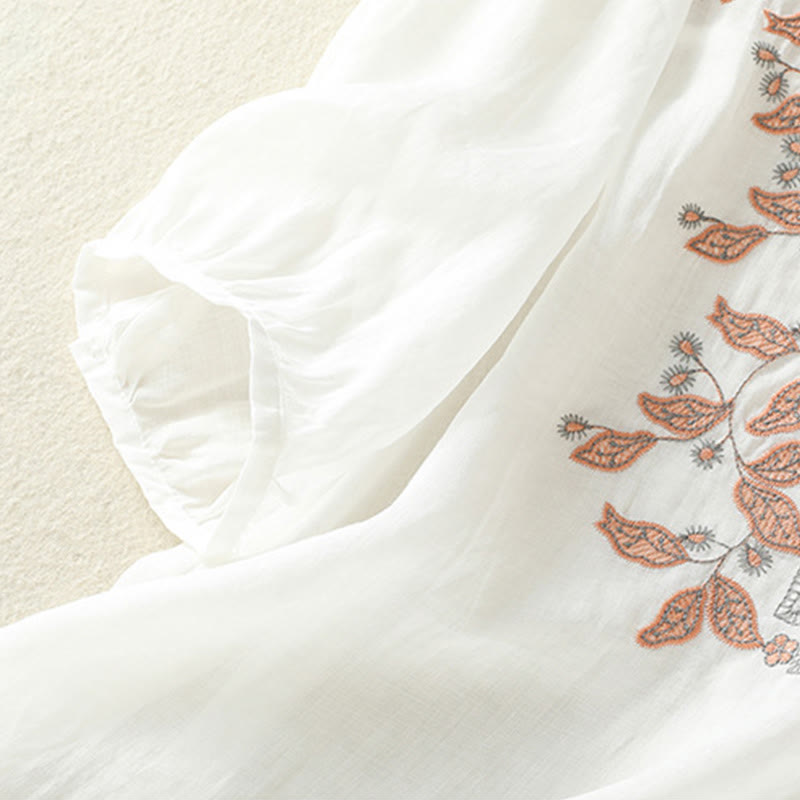 Koszulka damska z krótkim rękawem i haftowaną koronką z motywem Buddha Stones - image 34