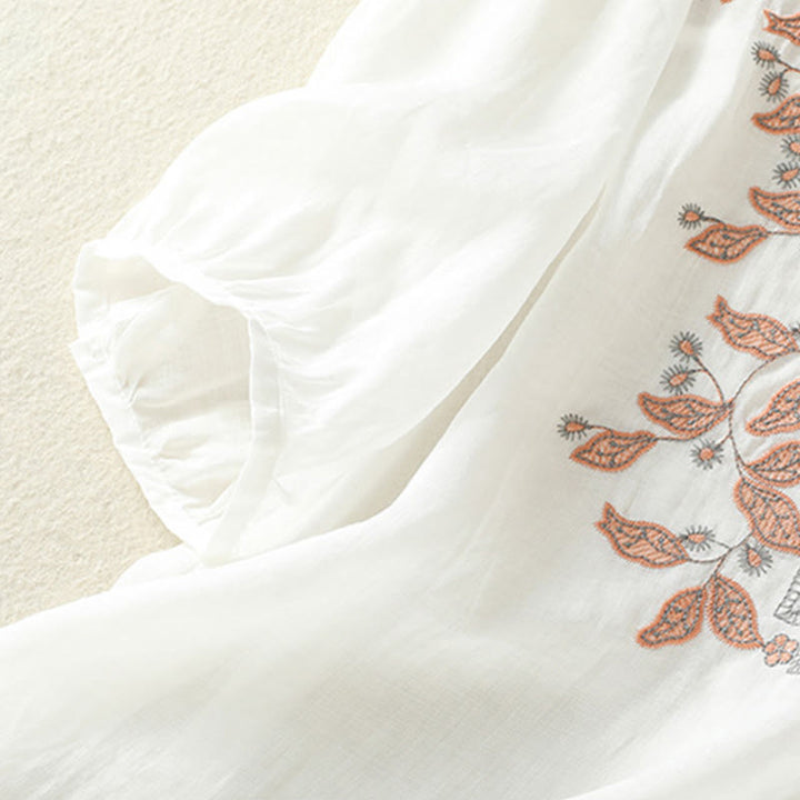 Koszulka damska z krótkim rękawem i haftowaną koronką z motywem Buddha Stones - image 34