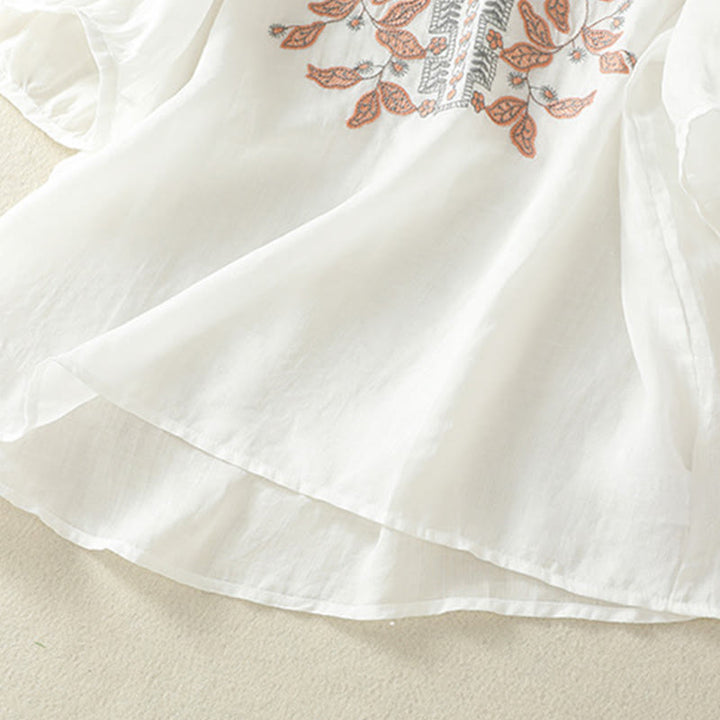 Koszulka damska z krótkim rękawem i haftowaną koronką z motywem Buddha Stones - image 33