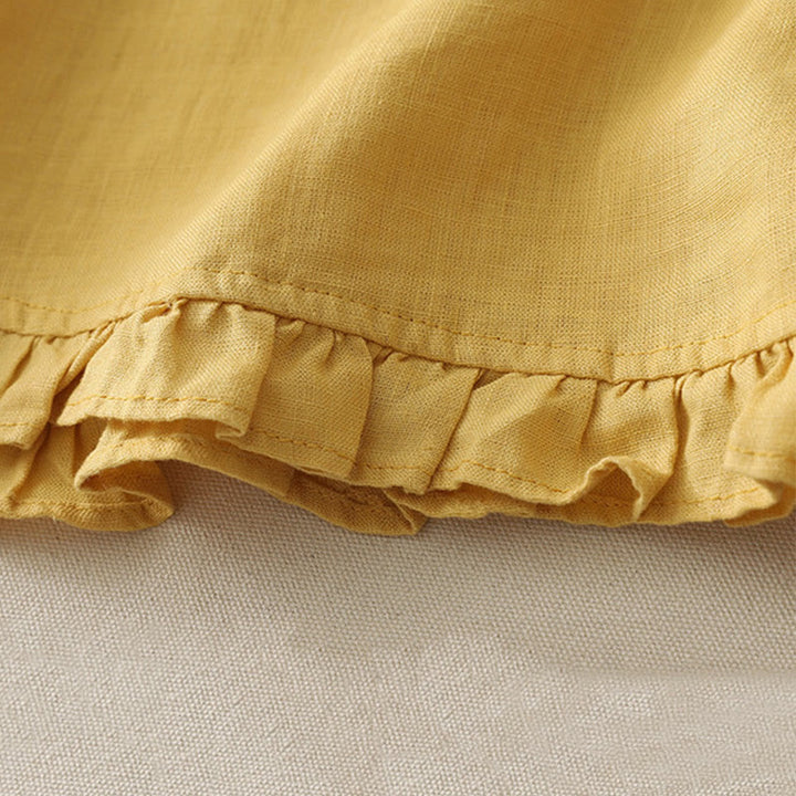 Koszulka damska z poliestru z okrągłym dekoltem i falbaną na dole z motywem kamieni Buddha Stones - image 3