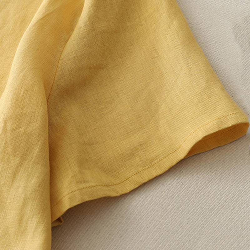 Koszulka damska z poliestru z okrągłym dekoltem i falbaną na dole z motywem kamieni Buddha Stones - image 5