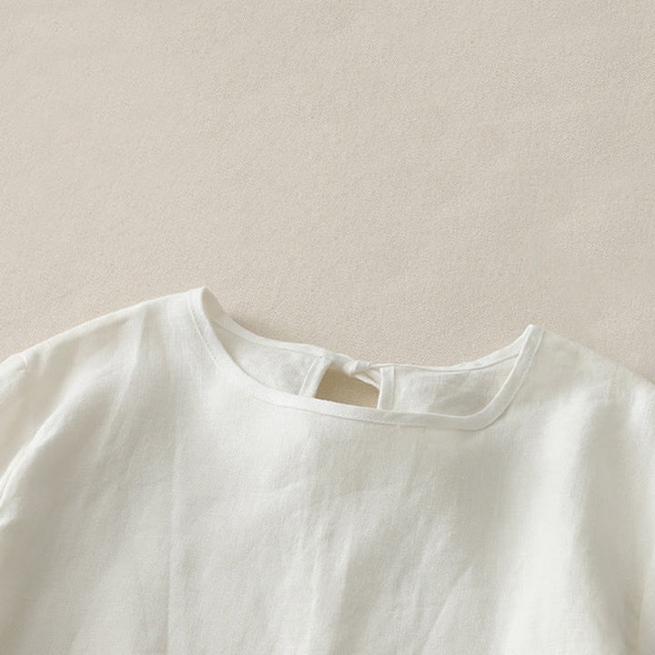 Koszulka damska z poliestru z okrągłym dekoltem i falbaną na dole z motywem kamieni Buddha Stones - image 10