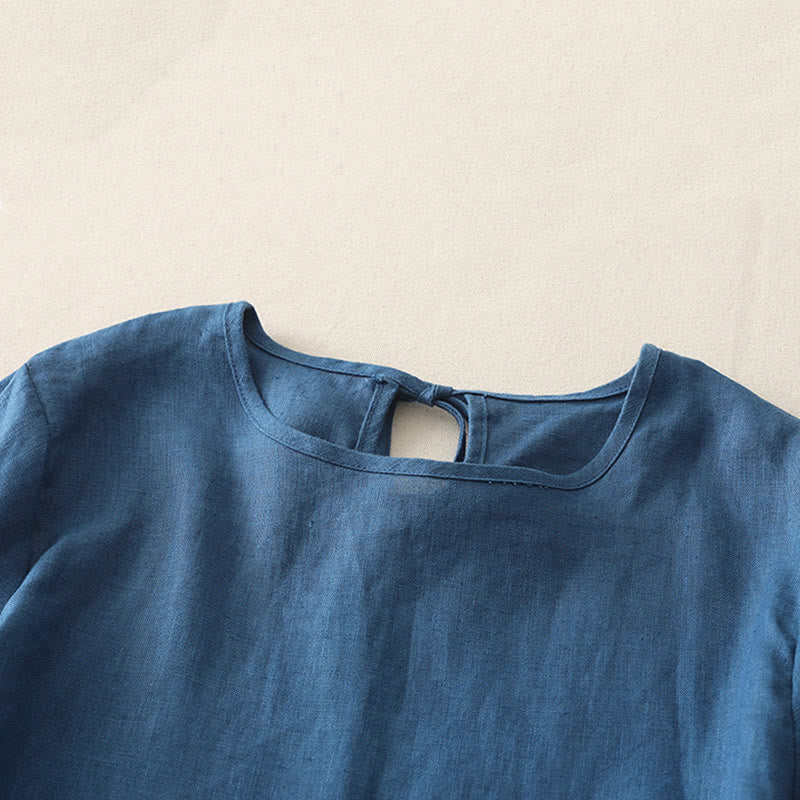 Koszulka damska z poliestru z okrągłym dekoltem i falbaną na dole z motywem kamieni Buddha Stones - image 16