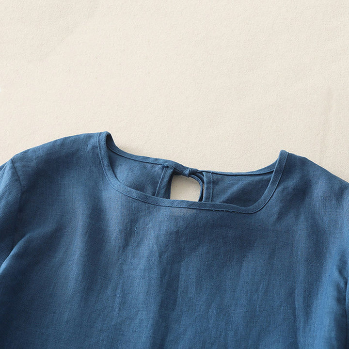 Koszulka damska z poliestru z okrągłym dekoltem i falbaną na dole z motywem kamieni Buddha Stones - image 16