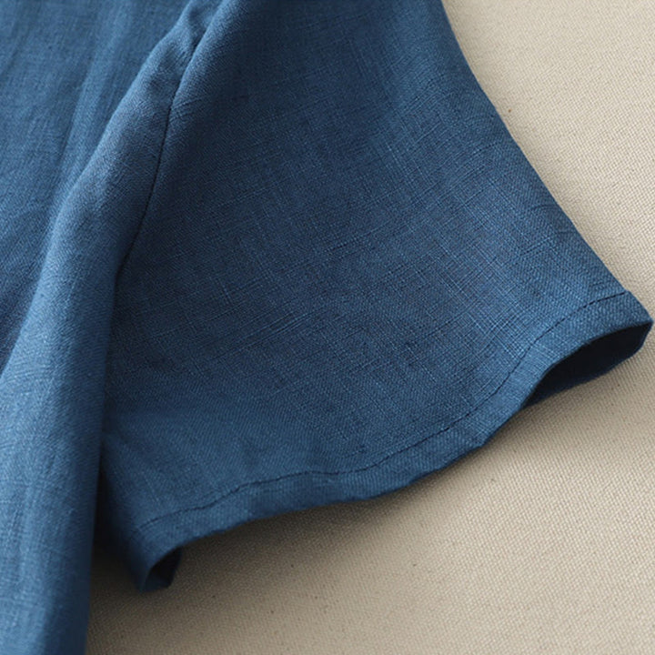 Koszulka damska z poliestru z okrągłym dekoltem i falbaną na dole z motywem kamieni Buddha Stones - image 15