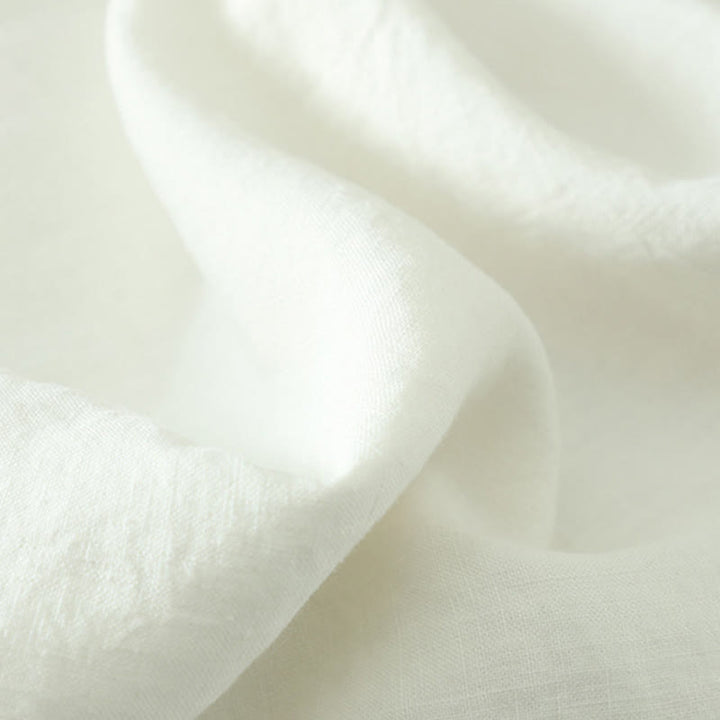 Koszulka damska z bawełny i lnu z dekoltem w serek i kieszenią "Buddha Stones" w swobodnym, gładkim stylu - image 10