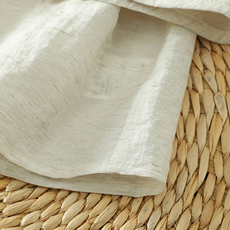 Koszula damska Buddha Stones w kolorze białym, gładka, z guzikami i rękawami trzy czwarte