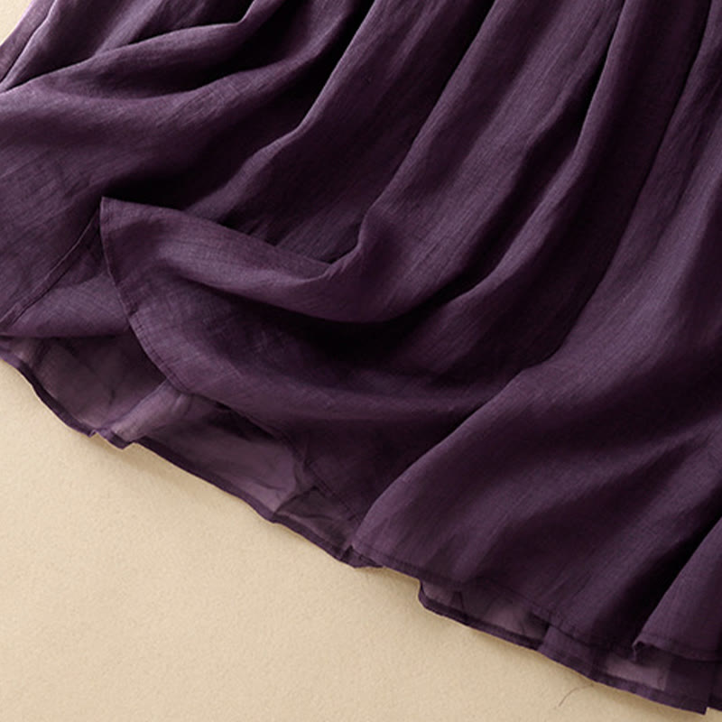 Spódnica damska z elastycznym pasem i sznurkiem, letnia, w jednolitym kolorze z motywem Buddha Stones - image 11