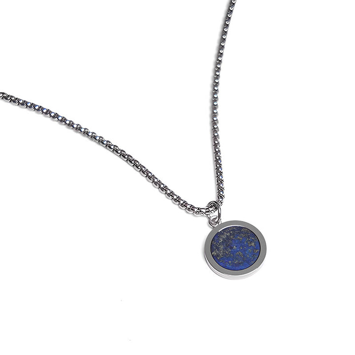 Buddha Stones, kamień naturalny, turkus, tygrysie oko, lazuryt, lapis lazuli, malachit, naszyjnik z tytanu, stalowy wisiorek oczyszczający - image 19