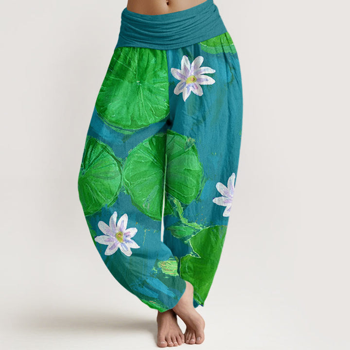 Spodnie harem damskie w stylu casual z motywem zielonych Buddha Stones - LightSeaGreen - US22, UK/AU26, EU54 (6XL) - image 5