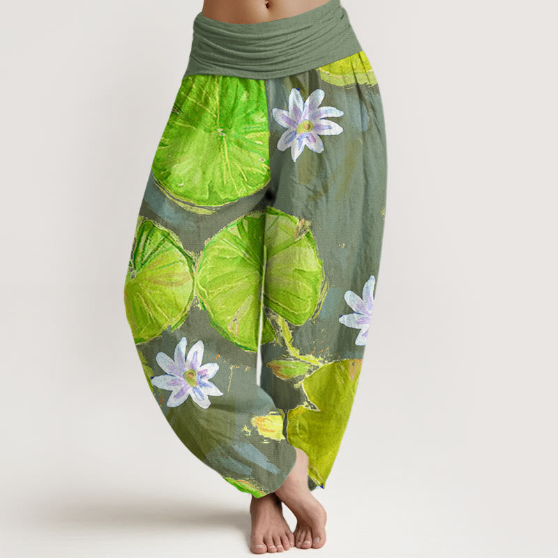 Spodnie harem damskie w stylu casual z motywem zielonych Buddha Stones - DarkSeaGreen - US22, UK/AU26, EU54 (6XL) - image 8
