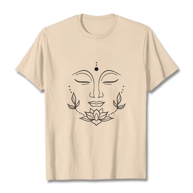 Koszulka z nadrukiem Buddha Stones , swobodny T-shirt z motywem kwiatu lotosu - For - 2XL - image 9