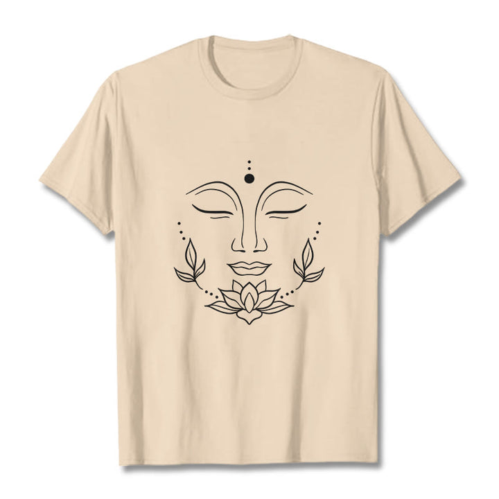 Koszulka z nadrukiem Buddha Stones , swobodny T-shirt z motywem kwiatu lotosu - For - 2XL - image 9