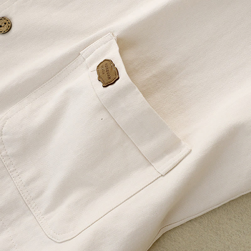 Kamizelka damska z bawełny bez rękawów z kieszeniami i guzikami z przodu w jednolitym kolorze z Buddha Stones - image 16