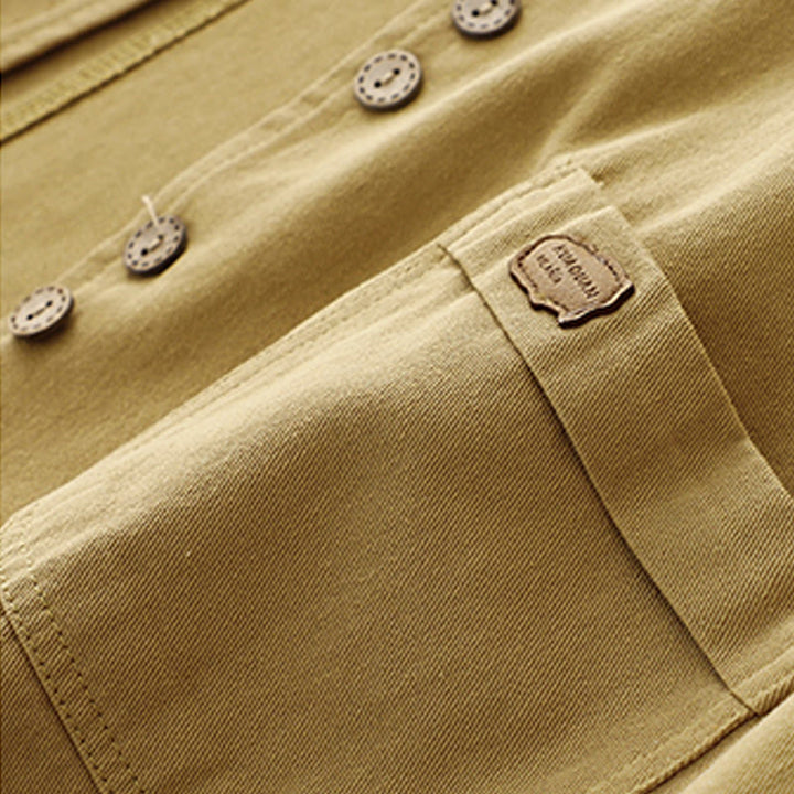 Kamizelka damska z bawełny bez rękawów z kieszeniami i guzikami z przodu w jednolitym kolorze z Buddha Stones - image 7