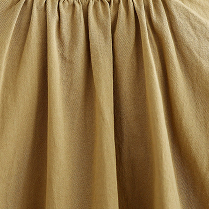 Koszula damska z długim rękawem z bawełny i lnu Buddha Stones Commute Half Buttons z zakładkami w harmonijkę - image 12