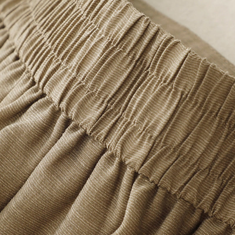 Koszula z krótkim rękawem i spódnicą z kieszeniami, 2 sztuki , Buddha Stones, długość 7-8, komplet z bawełny i lnu dla kobiet - image 10