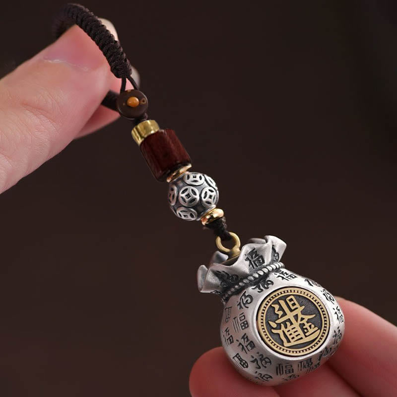 Buddha Stones Fu Charakter Worek Pieniędzy Zarabianie Pieniędzy Każdego Dnia Brelok Fortuny