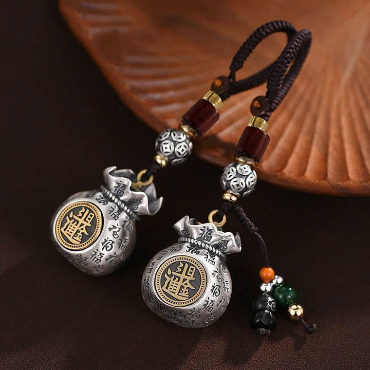 Buddha Stones Fu Charakter Worek Pieniędzy Zarabianie Pieniędzy Każdego Dnia Brelok Fortuny