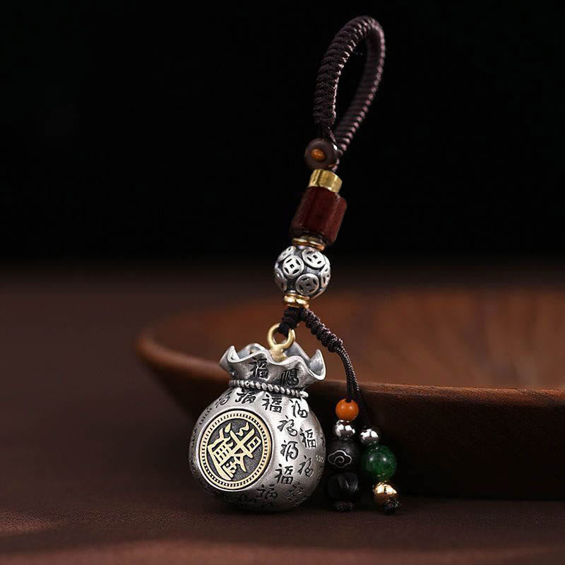 Buddha Stones Fu Charakter Worek Pieniędzy Zarabianie Pieniędzy Każdego Dnia Brelok Fortuny