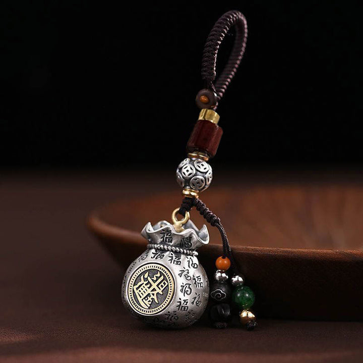 Buddha Stones Fu Charakter Worek Pieniędzy Zarabianie Pieniędzy Każdego Dnia Brelok Fortuny